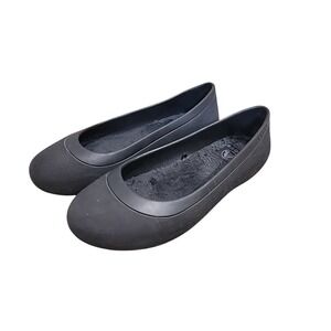 Crocs Womens Alice Mary Jane Black Closed Toe Flats Slip Resistant Size 7.  EUC